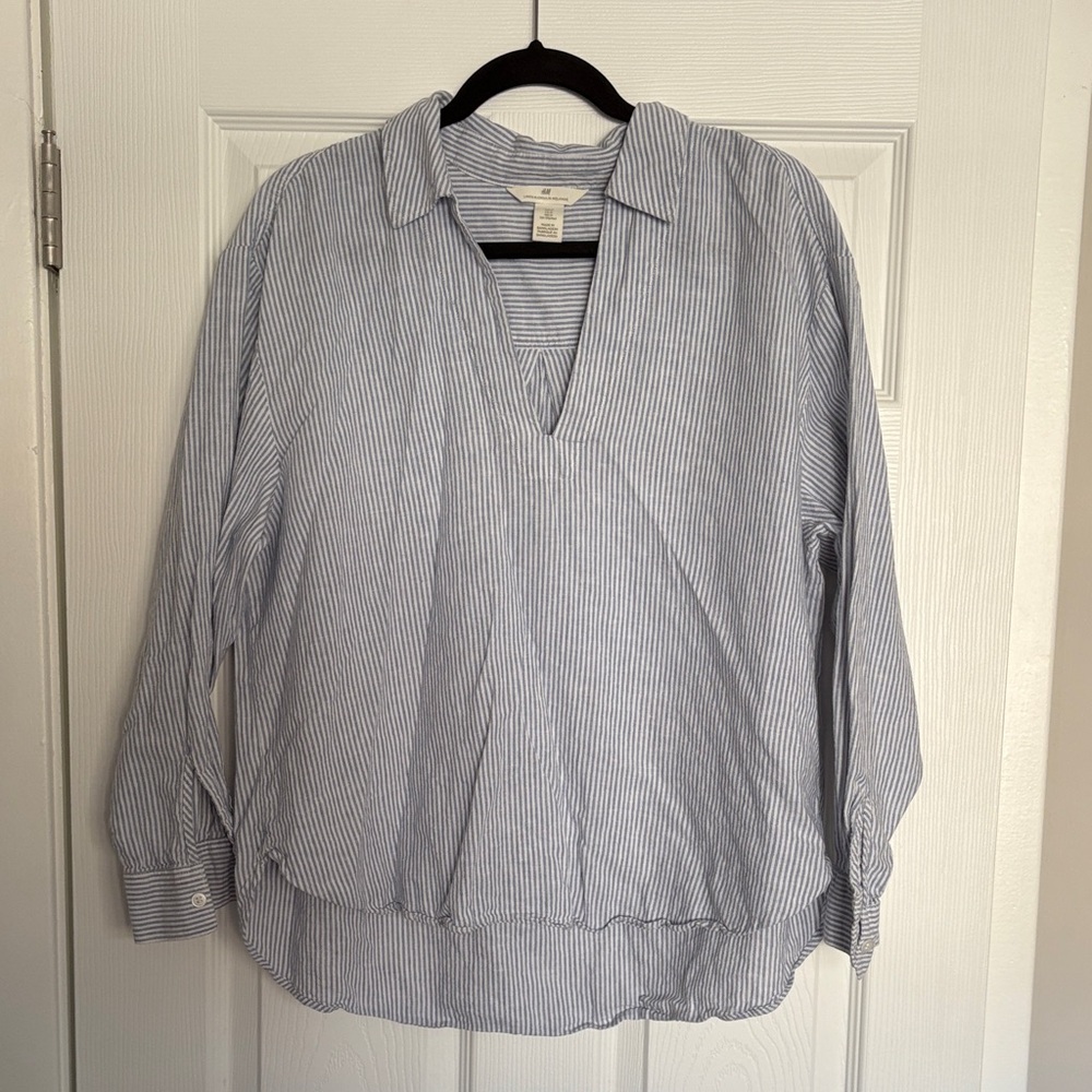 Striped Blue Women's Top